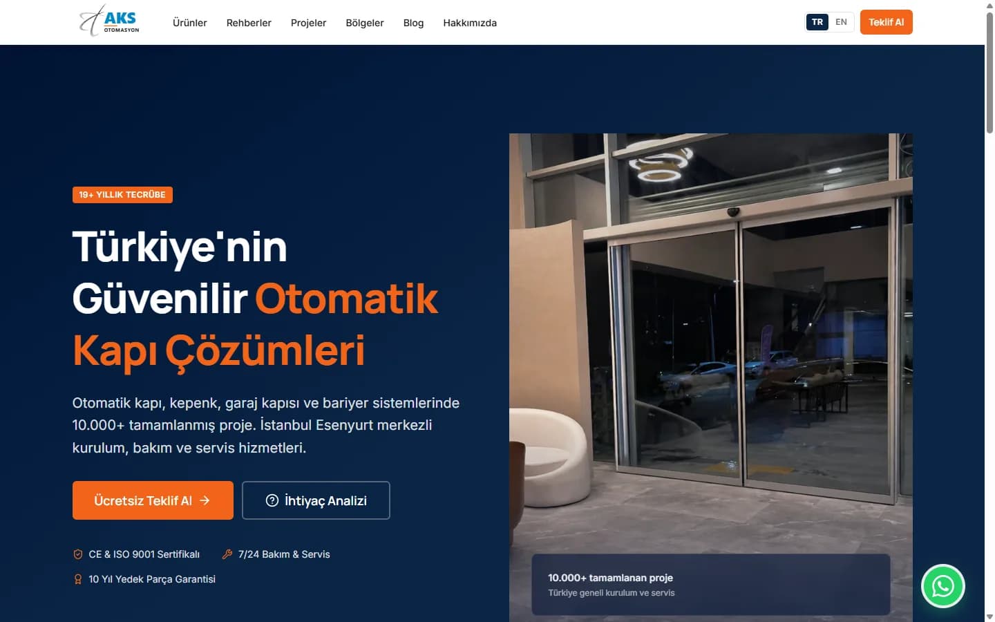 AKS Otomasyon — Industrial Door Services SEO Platform