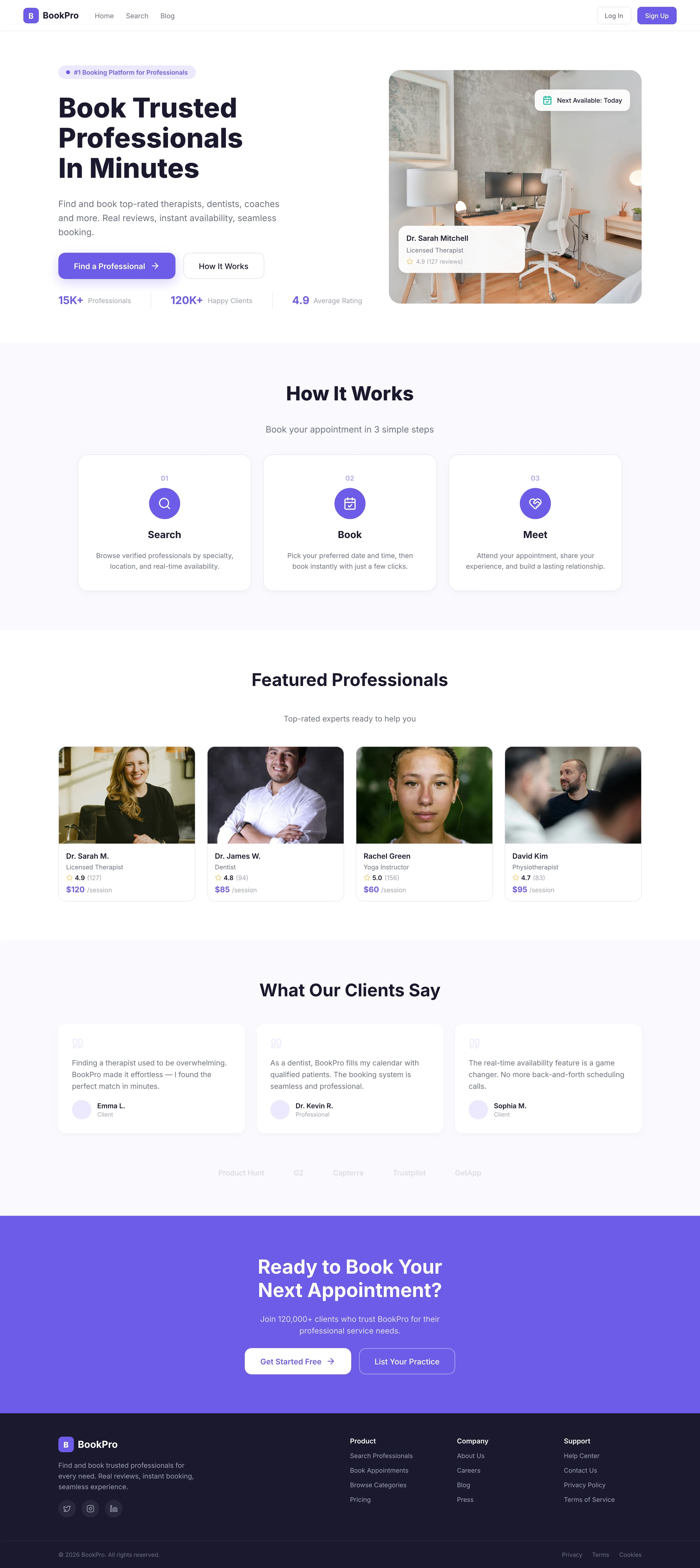 BookPro — SaaS Platform · Praxvon case study