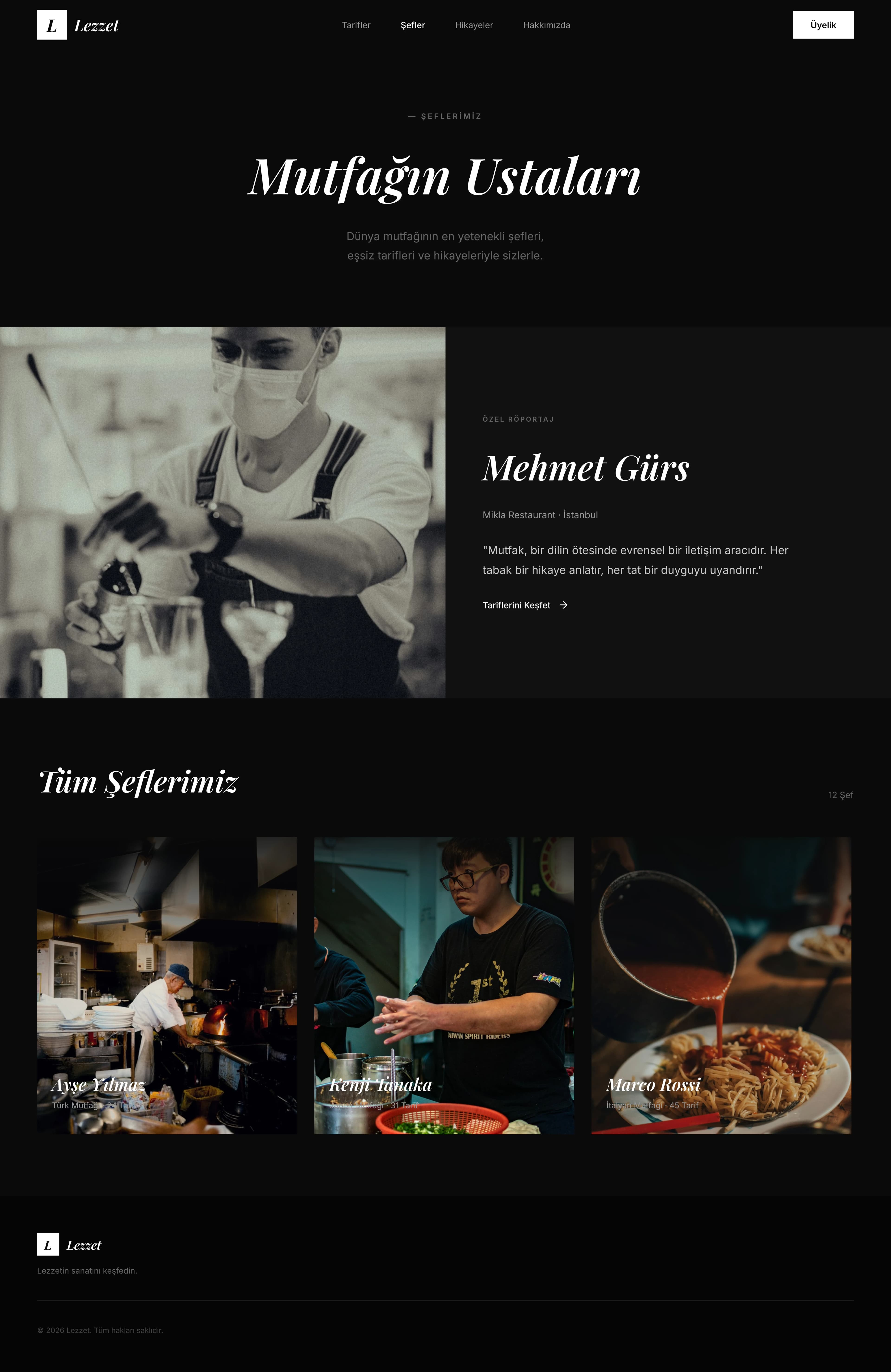 Lezzet Mutfağı — chefs