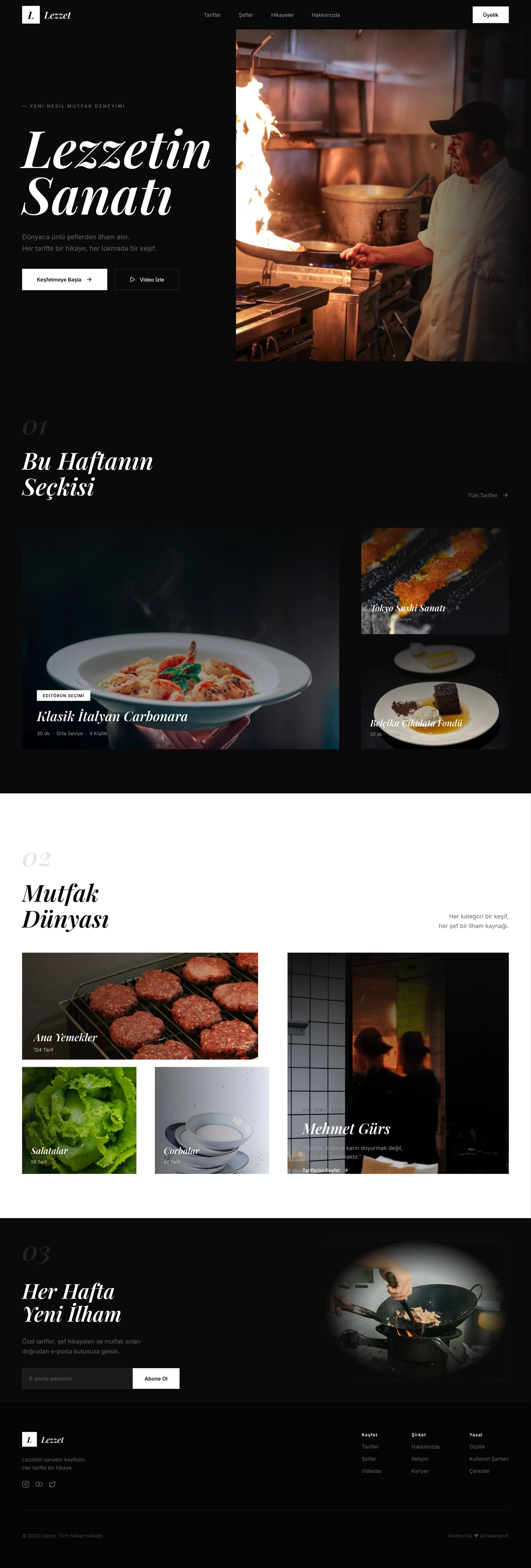 Lezzet Mutfağı — Restaurant Website · Praxvon case study